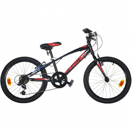 KÜLTÉRI JÁTÉKOK / LÁBBAL HAJTHATÓ BICIKLIK - Gyerek kerékpár Dino Bikes 20' MTB fiúknak, fekete, 6 sebességes