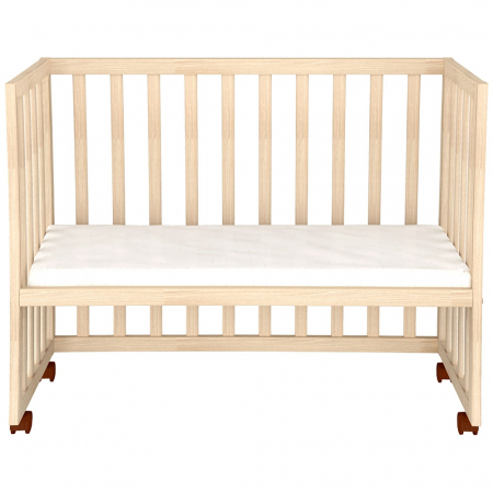 Hubners Eva 94x46 cm-es természetes fa babaágy, együttalvós modell [6]