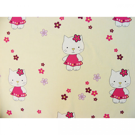 Hubners Kitty Floricele 4 részes krémszínű babaágynemű szett [1]