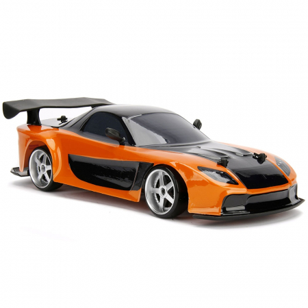 Jada Toys Fast and Furious Mazda RX-7 Drift autó gumiabroncsokkal és távirányítóval [6]