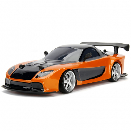 Jada Toys Fast and Furious Mazda RX-7 Drift autó gumiabroncsokkal és távirányítóval [1]