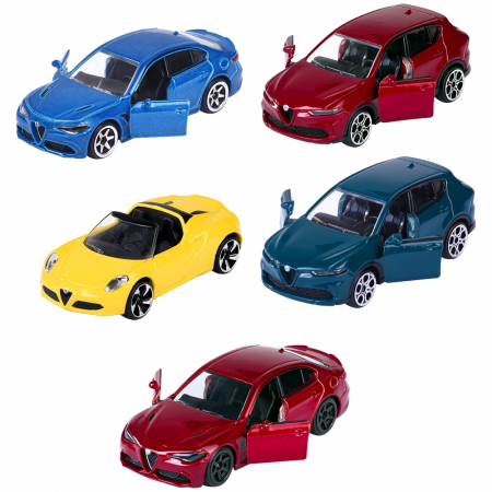 KISAUTÓK - JÁRMŰVEK - Majorette Alfa Romeo szett 5 kisautóval