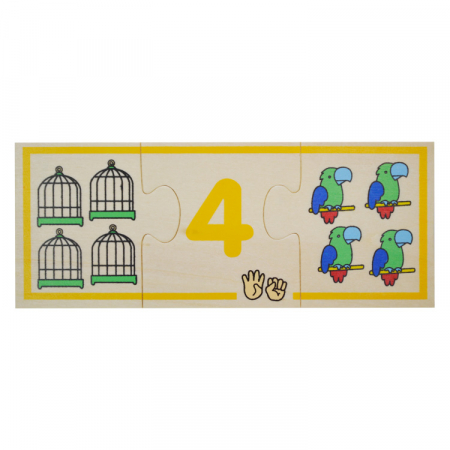 Oktató játék párosító puzzle - Tanuljuk a számokat [5]