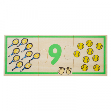 Oktató játék párosító puzzle - Tanuljuk a számokat [10]