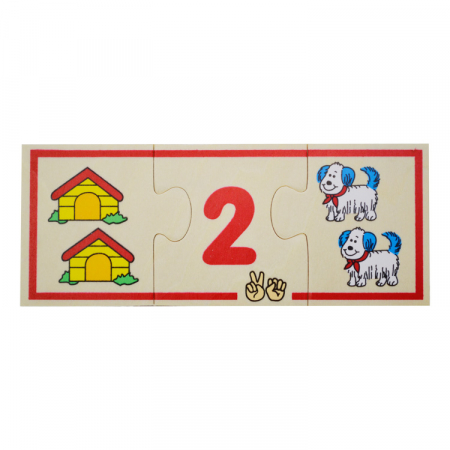 Oktató játék párosító puzzle - Tanuljuk a számokat [3]