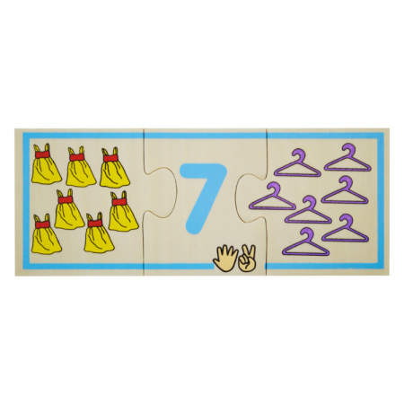 Oktató játék párosító puzzle - Tanuljuk a számokat [8]