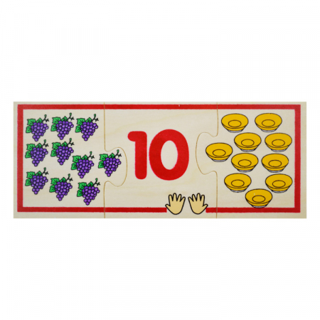 Oktató játék párosító puzzle - Tanuljuk a számokat [11]