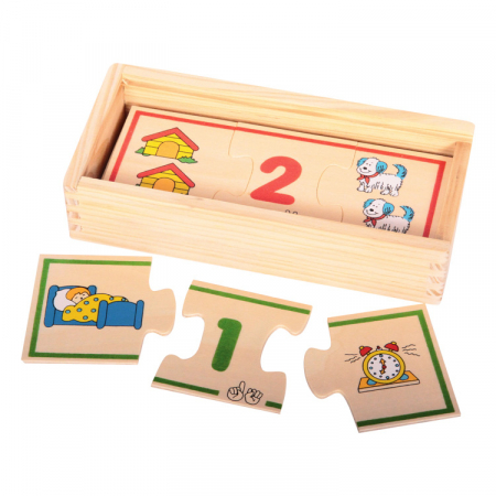 Oktató játék párosító puzzle - Tanuljuk a számokat [1]