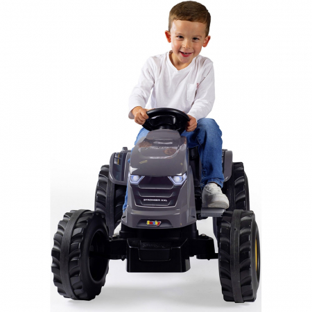 Pedálos traktor utánfutóval Smoby Stronger XXL szürke [4]