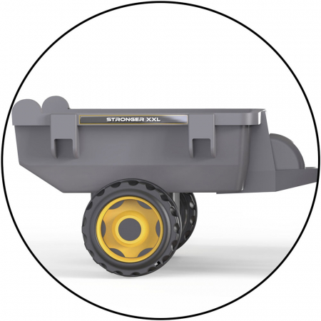 Pedálos traktor utánfutóval Smoby Stronger XXL szürke [3]