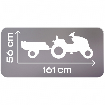 Pedálos traktor utánfutóval Smoby Stronger XXL szürke [6]
