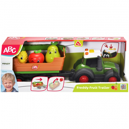Simba ABC Freddy Gyümölcsös Traktor 30 cm, fényekkel, hangokkal, utánfutóval és figurákkal [9]