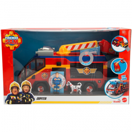 Simba Fireman Sam Jupiter tűzoltóautó fényekkel, hangokkal és figurákkal [2]