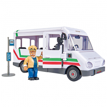 KISAUTÓK - JÁRMŰVEK - Simba Tűzoltó Sam Trevor busza figurával és kiegészítőkkel