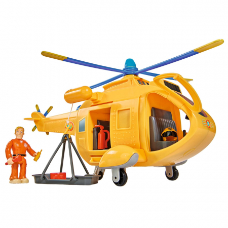 KISAUTÓK - JÁRMŰVEK - Simba Tűzoltó Sam Wallaby II helikopter figurával és kiegészítőkkel