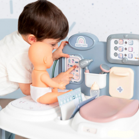 Smoby Babaápoló Központ kék színben, kiegészítőkkel babákhoz [5]