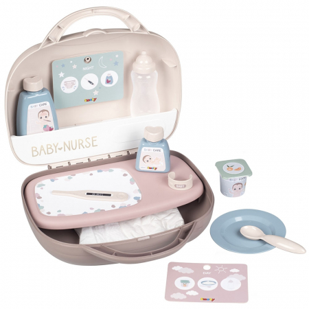 BABÁK ÉS KIEGÉSZÍTŐK - Smoby Baby Nurse babagondozó táska krém színben