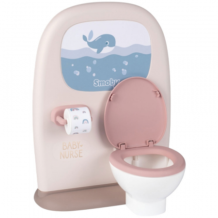 SZEREPJÁTÉKOK - Smoby Baby Nurse krémszínű játék WC kiegészítőkkel