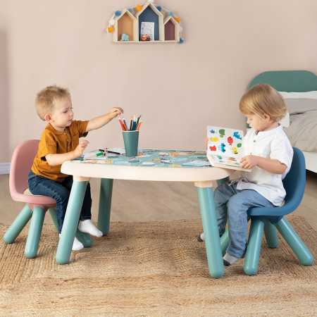 Smoby Little kék gyerek szék háttámlával [4]