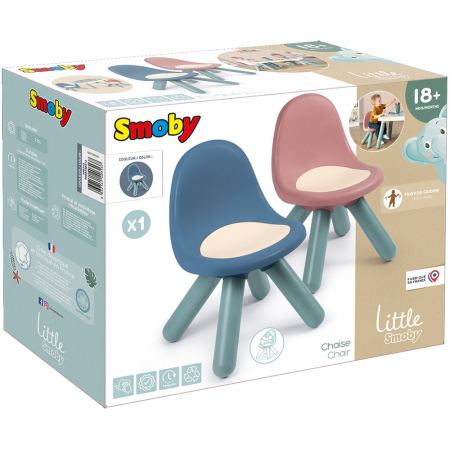 Smoby Little kék gyerek szék háttámlával [6]