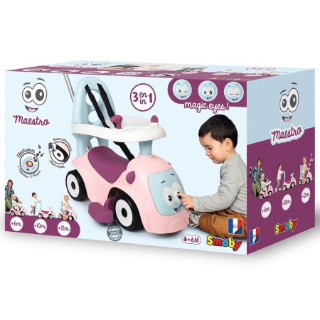 Smoby Maestro rózsaszín tolható kisautó [5]