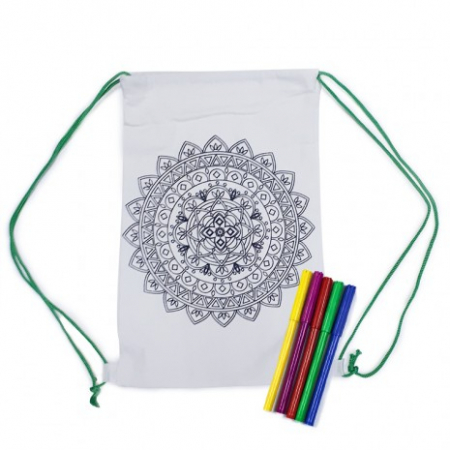 KREATÍV JÁTÉKOK - Színezhető kreatív hátizsák - mandala