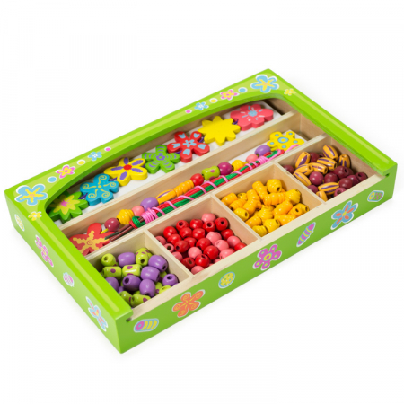 KREATÍV JÁTÉKOK - Viga Toys fa gyöngy ékszerkészítő kreatív szett