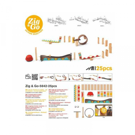 Zig & Go Djeco, pályaépítő készlet, 25 darabos [2]