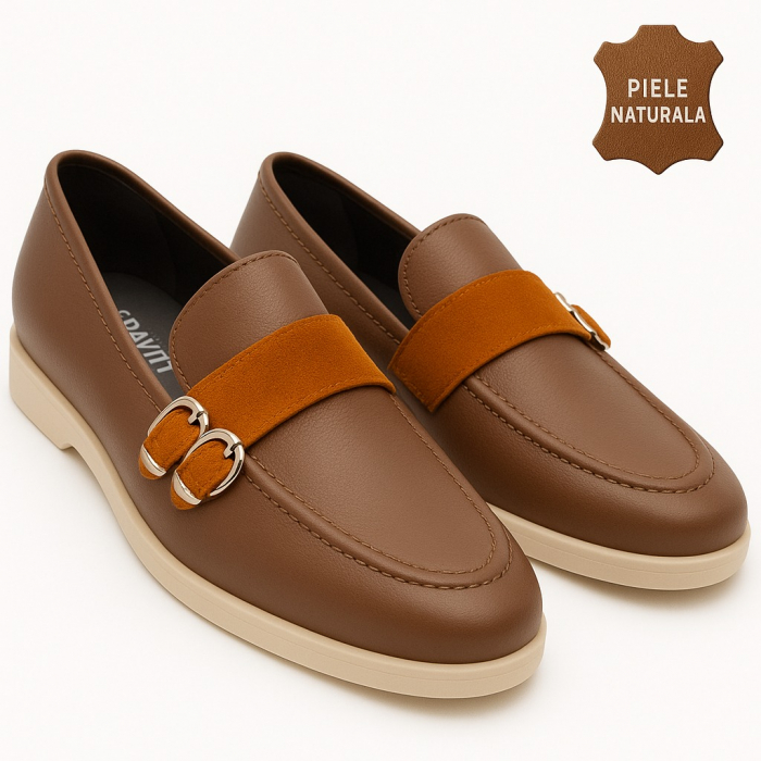 Pantofi din piele naturala Model GB2-Maro [2]