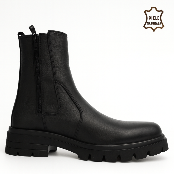 Pantofi din piele naturala Model MO11 [2]