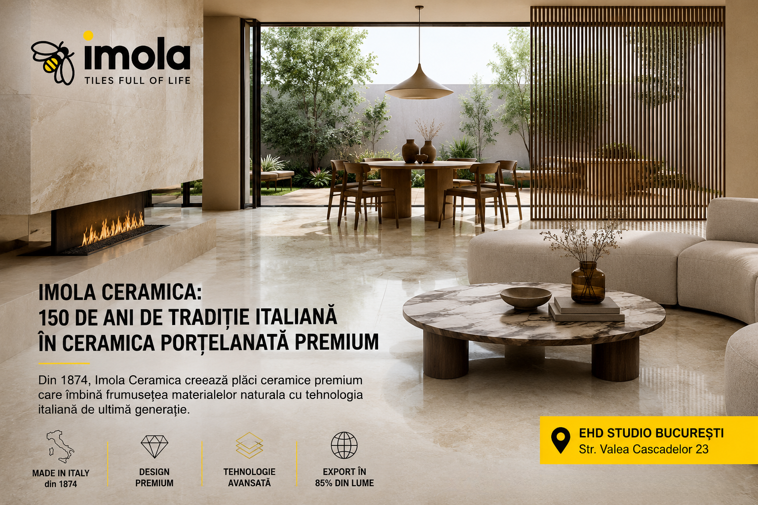 Imola Ceramica: 150 de ani de tradiție italiană în ceramica porțelanată premium