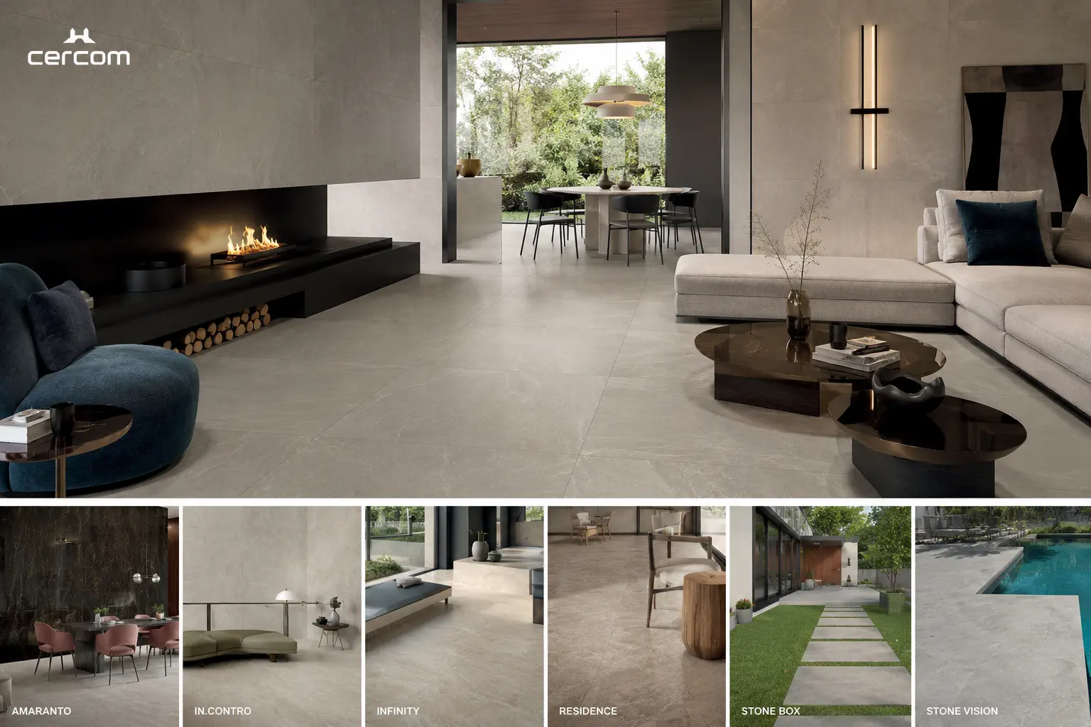 Cercom Ceramiche: gresie porțelanată italiană pentru arhitectură și proiecte premium