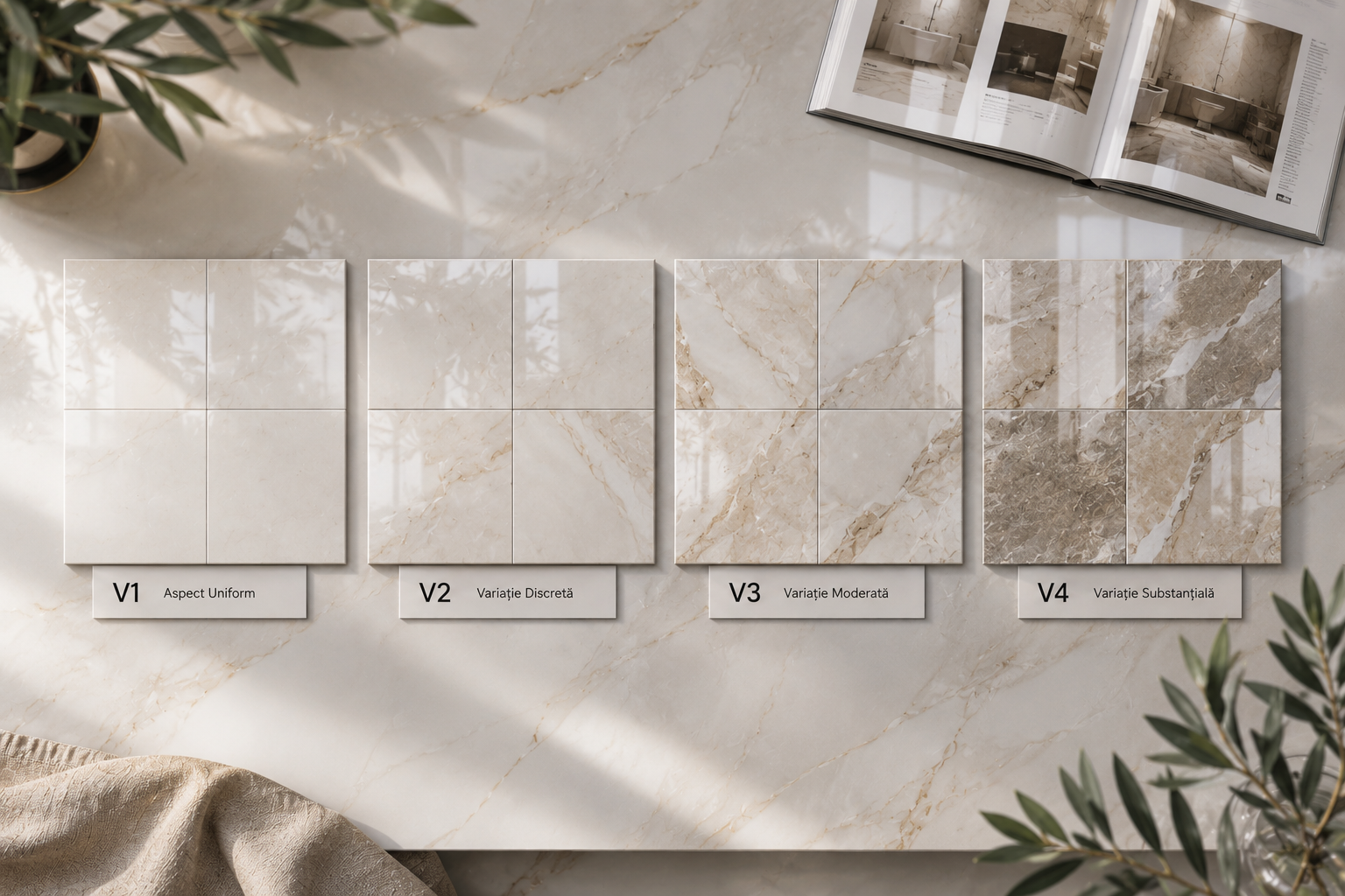 V1, V2, V3, V4: ghid complet despre variatia de nuanta la placile ceramice