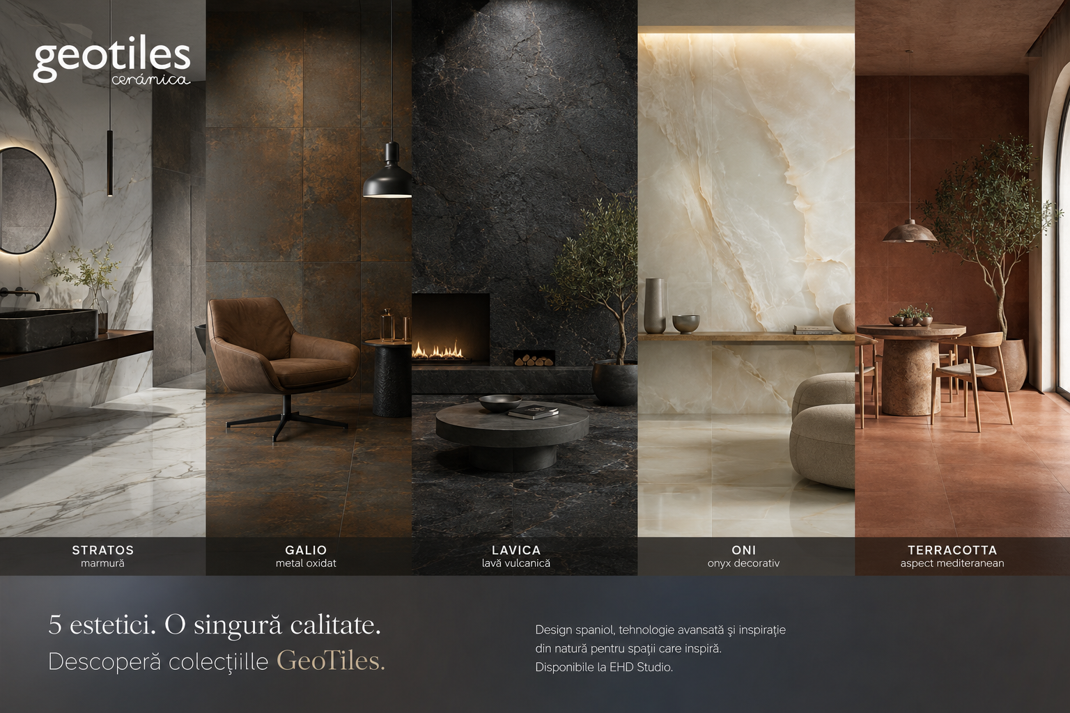 GeoTiles – Gresia spaniolă premium care redefinește estetica modernă