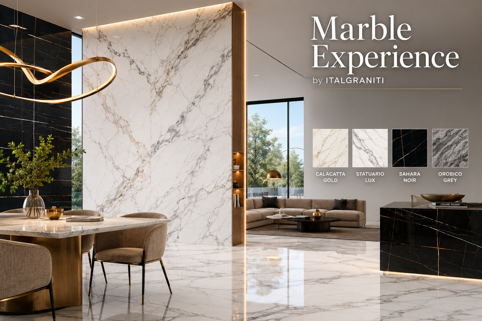 Marble Experience by Italgraniti: cele mai căutate marmure ale lumii, reinterpretate în gresie porțelanată Made in Italy