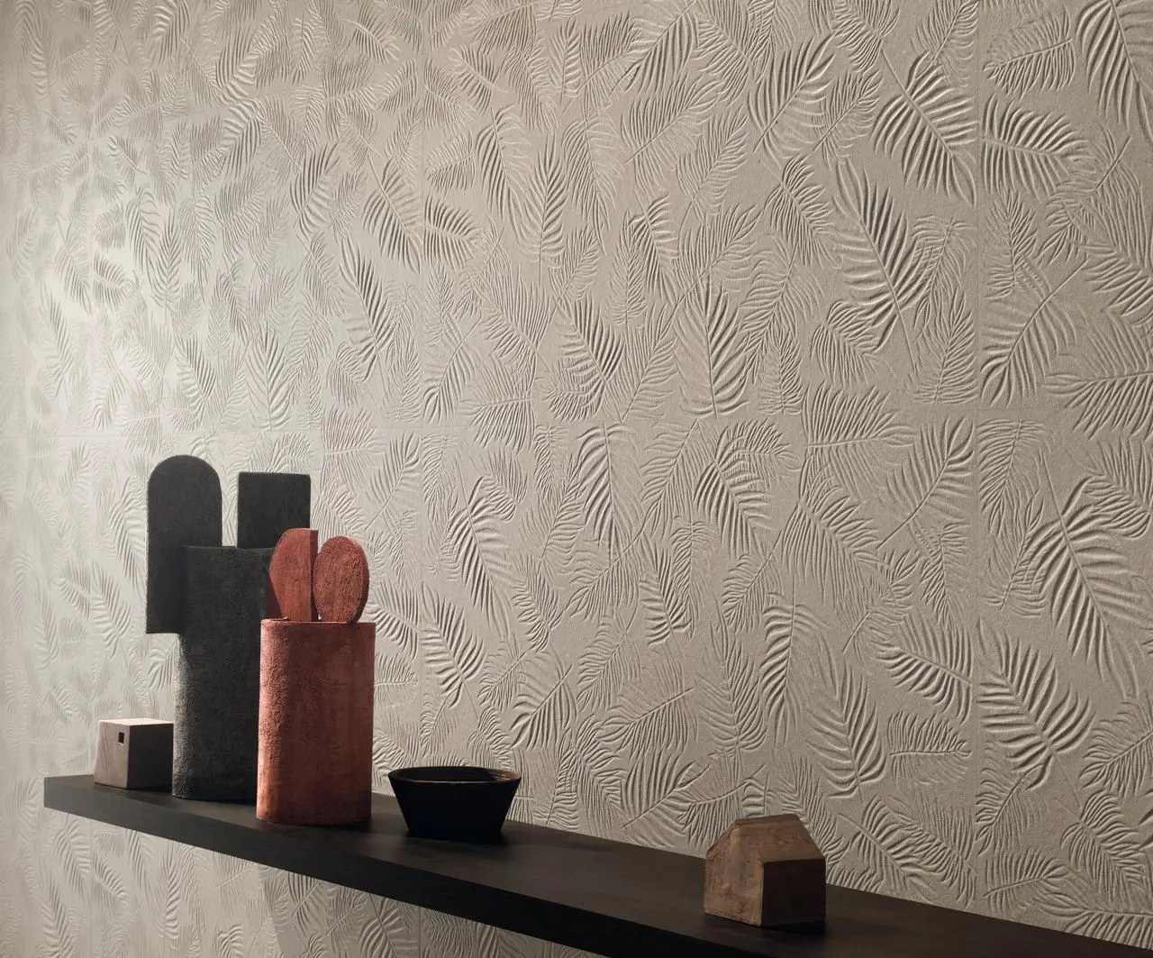 3D Wall Carve 3D Leaf Ivory 40x80 Mat 8.5 mm [5]