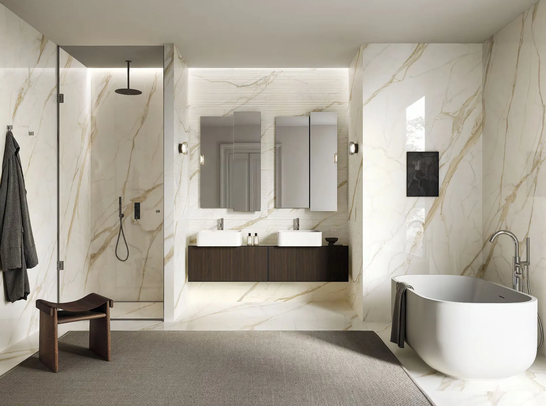 Marble Touch Calacatta Extra Decoro Stripe 60x120 Natural 9 mm [5]
