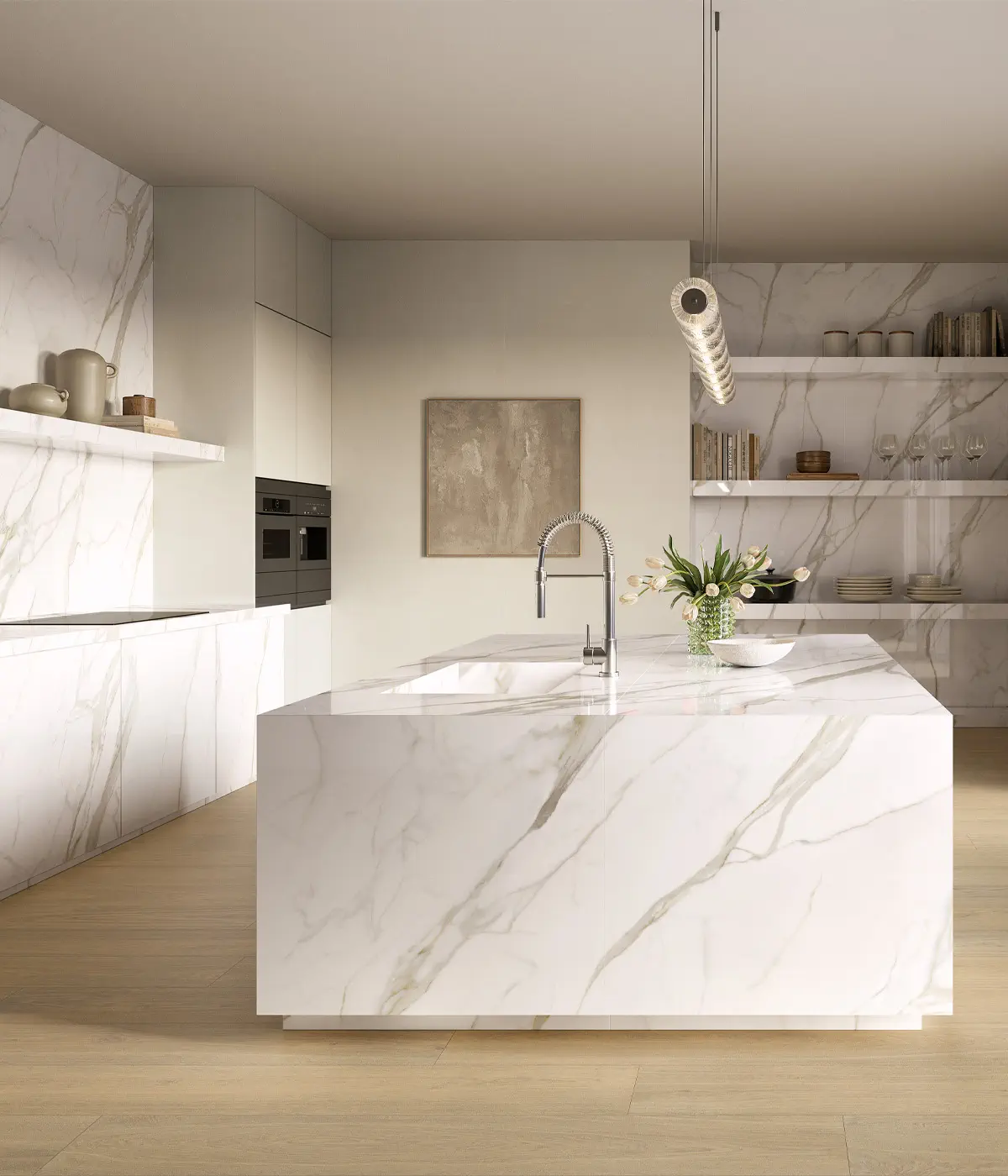 Marble Touch Calacatta Top 120x280 Natural 6 mm [6]