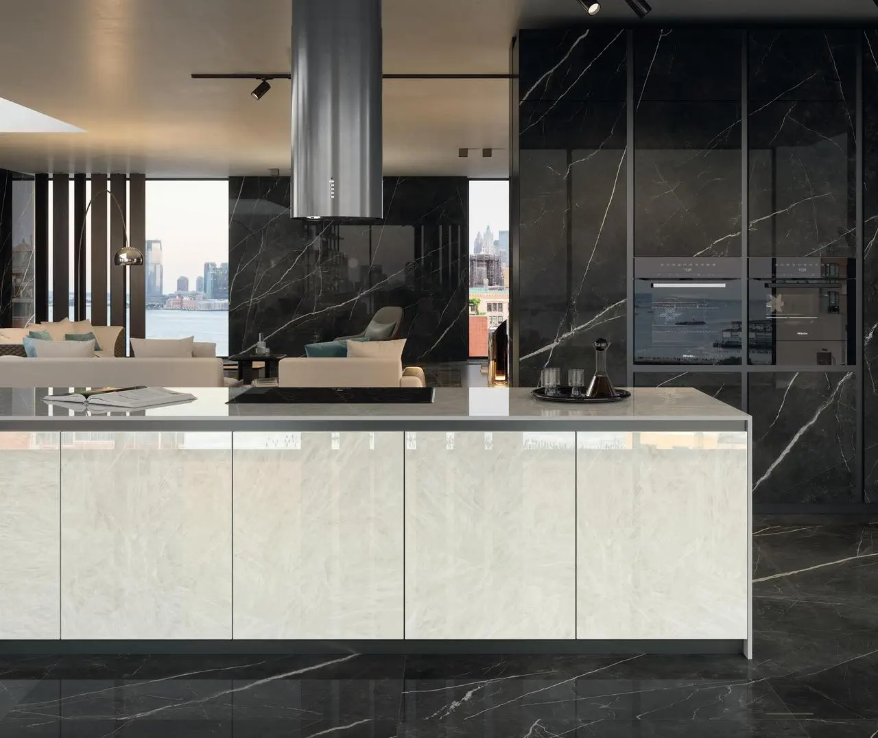 Marvel Gala Calacatta Black 120x120 Lappato 9 mm [13]