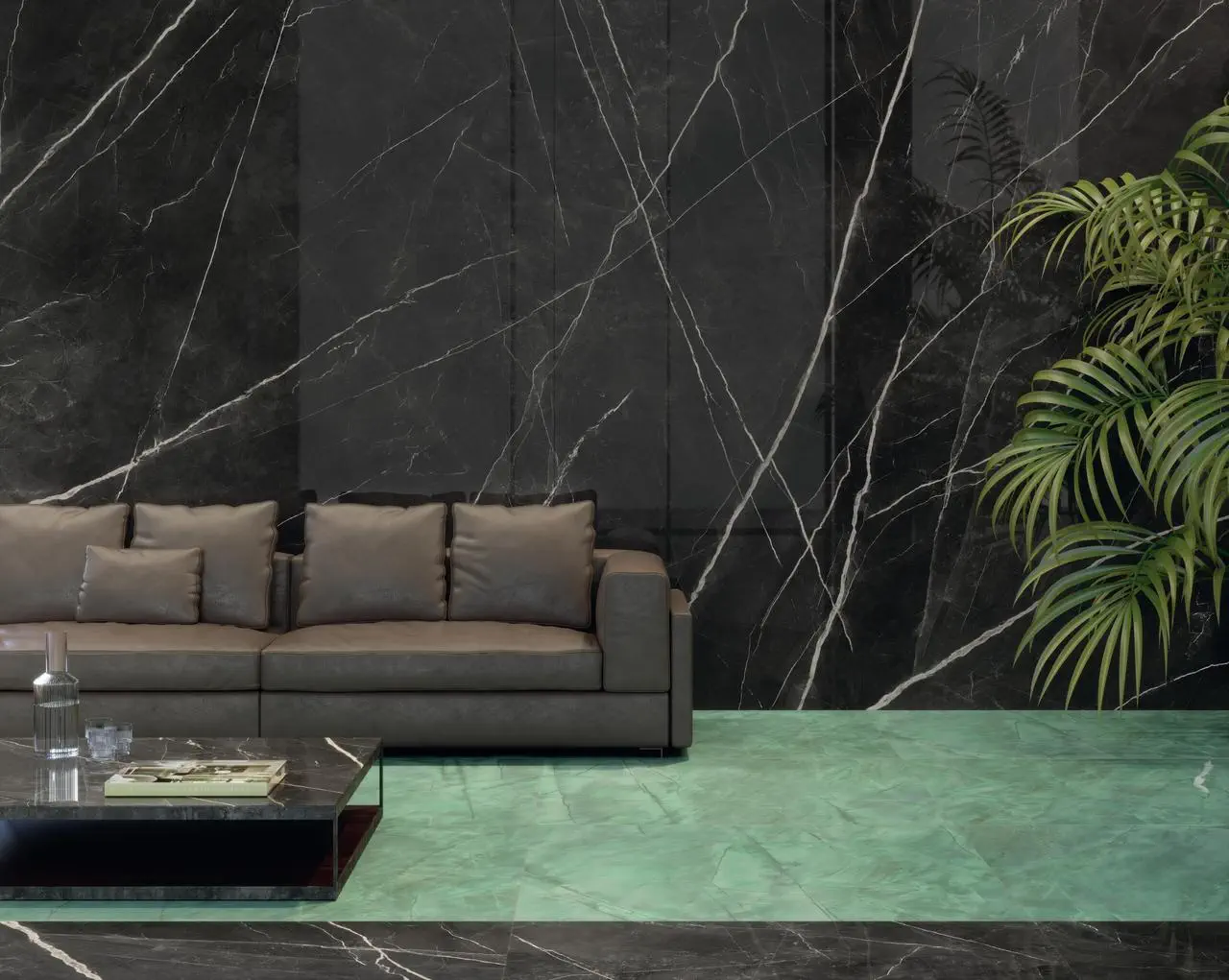 Marvel Gala Calacatta Black 60x120 Lappato 9 mm [13]