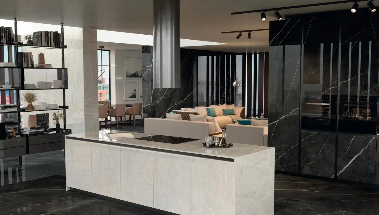 Marvel Gala Calacatta Black 60x120 Lappato 9 mm [14]