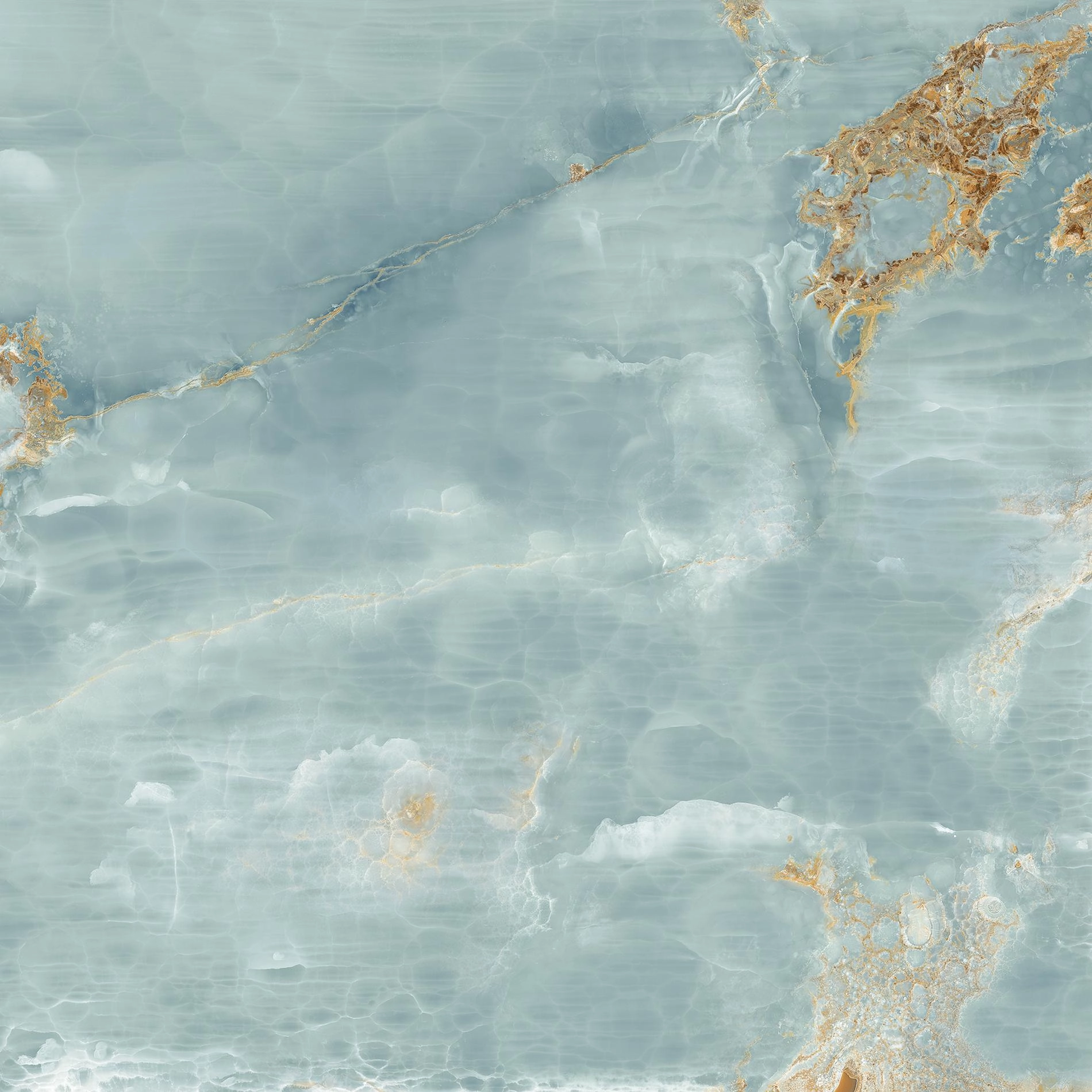 ONYX AQUA BLUE GOLD 120X120 Lappato 6.5 mm [2]