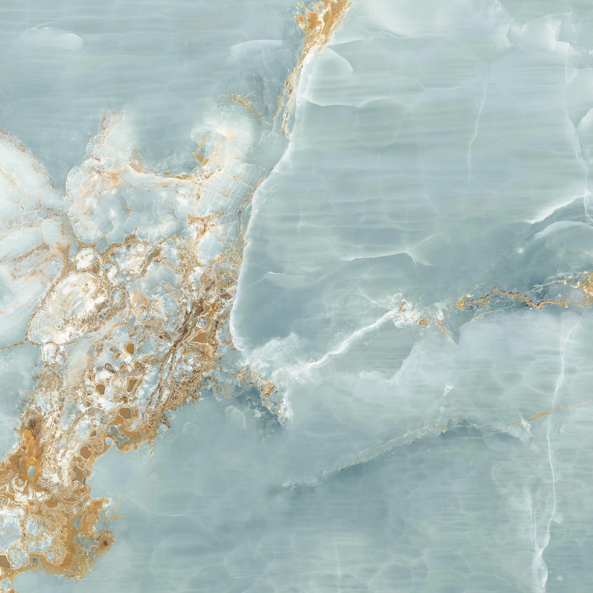 ONYX AQUA BLUE GOLD 120X120 Lappato 6.5 mm [3]