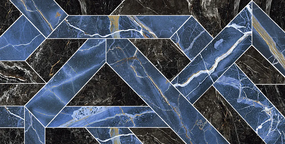 Rhapsody Outline Blue Decor 60x120 Lucios 7 mm [4]