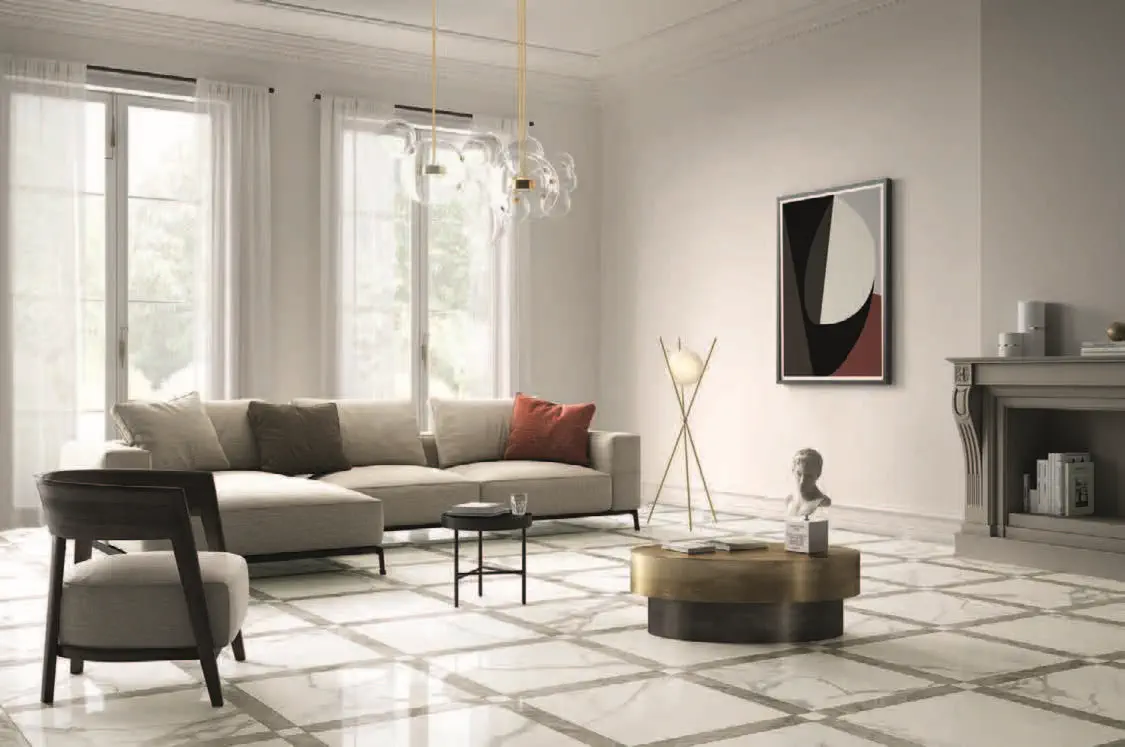 Statuario Lux Lappato-Satin 80x80 Satinat 9.5mm [12]
