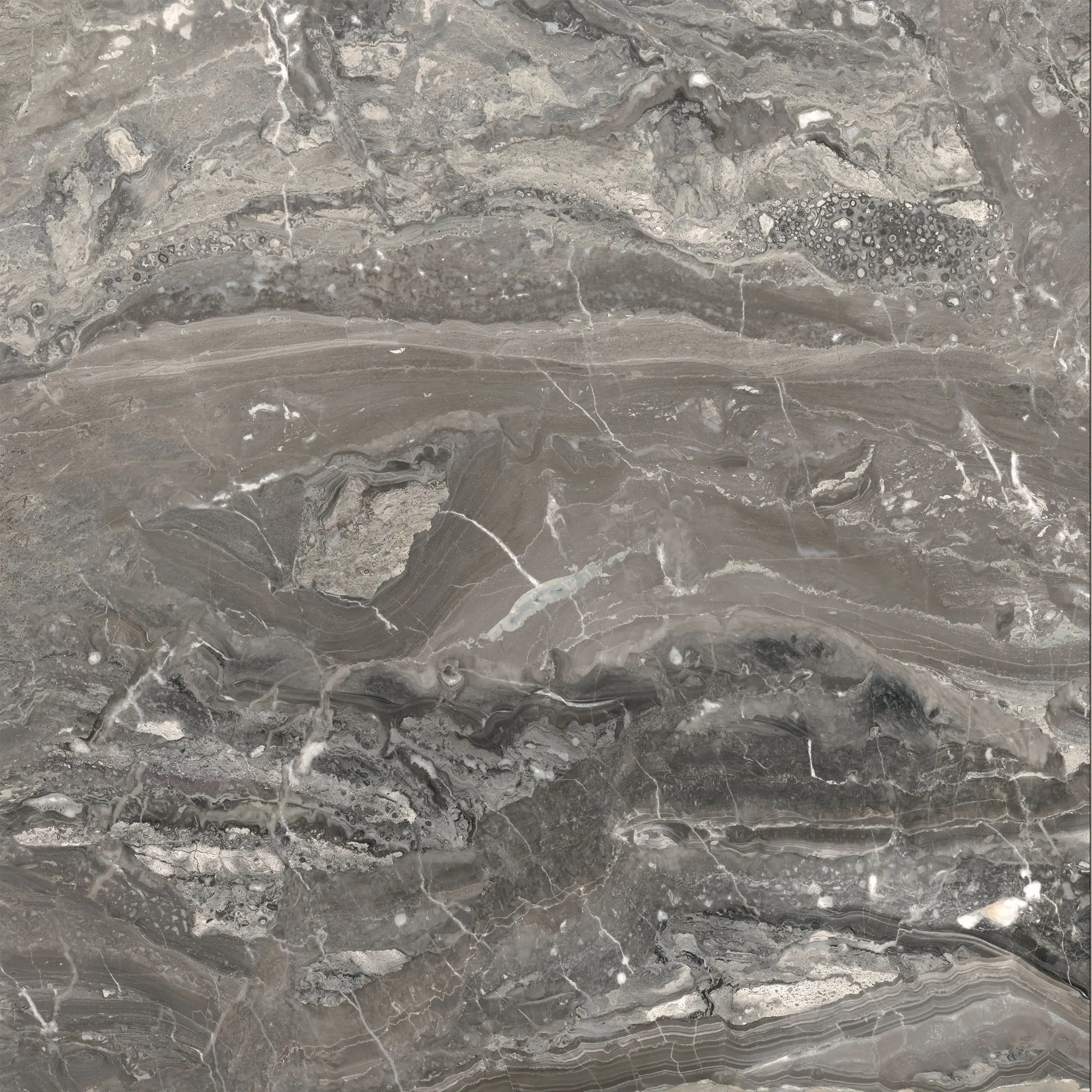 Caesar - Marble Inspiration - Anima Futura Keen Grey 120x120 Lucidato 9 mm