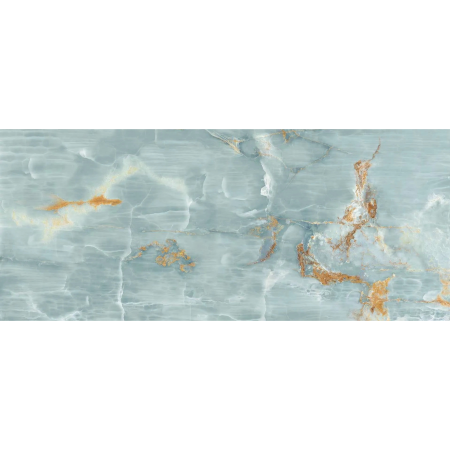 Placi ceramice - ONYX AQUA BLUE GOLD 6X120 Mat 6.5 mm