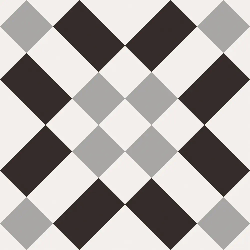 Sant'Agostino - Patchwork - Patchwork Black&White 02 20x20 Natural 9mm