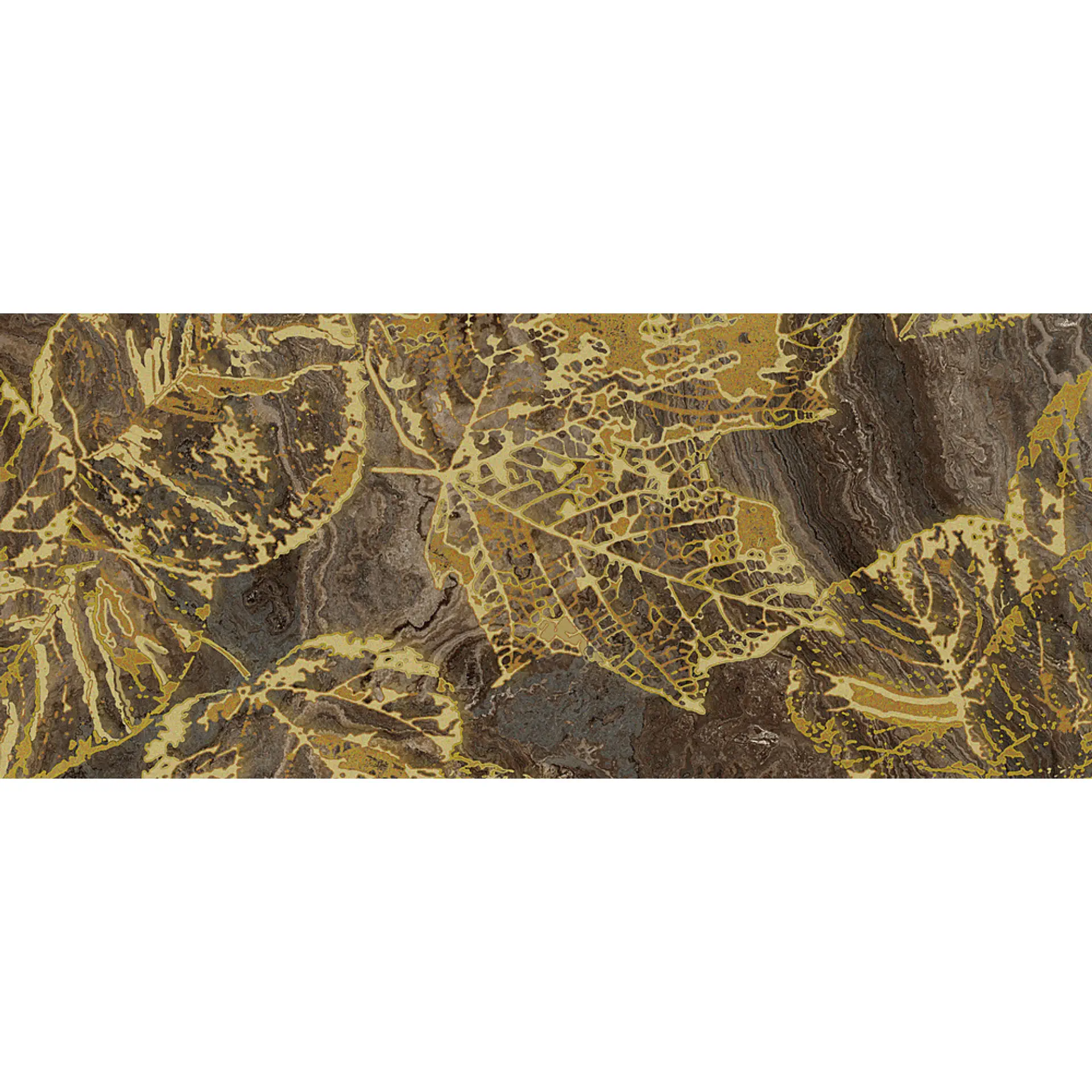 Naxos - Rhapsody - Rhapsody Fascia Floreal Brown Wave Decor 60x120 Lucios 7 mm