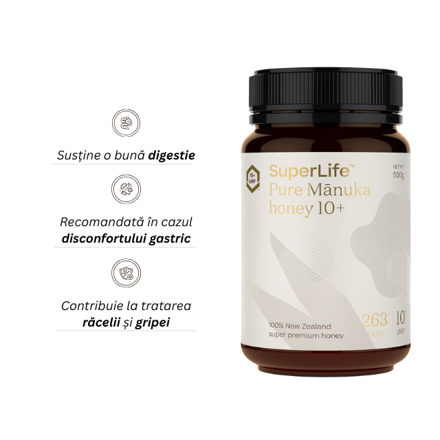 Miere de manuka superlife umf 10+ | mgo 263+ - 500g - Manuka [2]